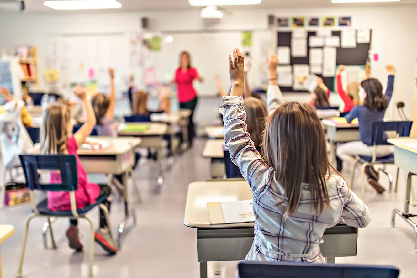 Classroom with students